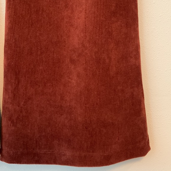 Anthropologie • NWT Daily Practice Velour Corduroy Flare Pants Burgundy Size XL - Picture 9 of 11